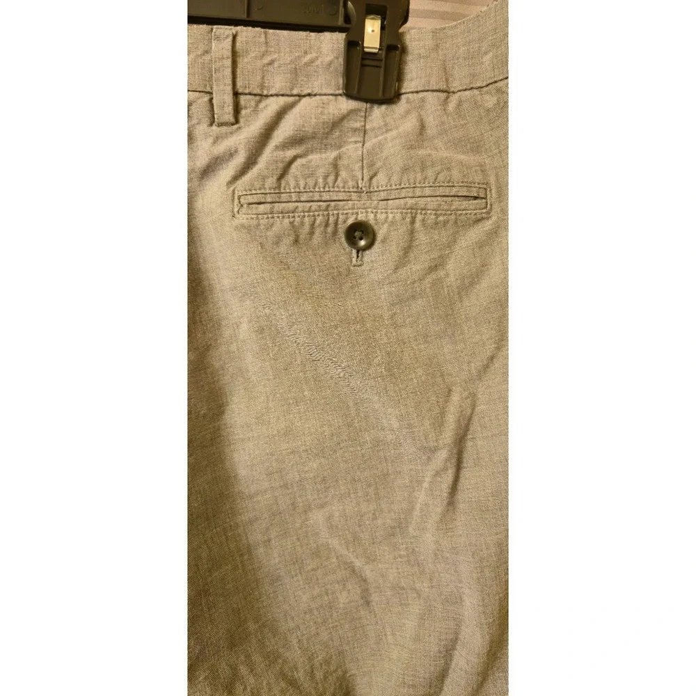 Banana Republic Kentfield Gray Chino Pants Men 33x34 (Fits 33x32) Flat Front‎